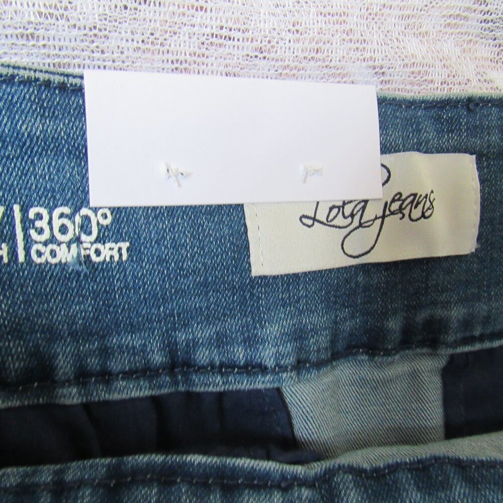LOLA Jeans Asymmetrical Denim Blue Short Skirt sz.6. waist 29in, length 19in - Picture 2 of 5